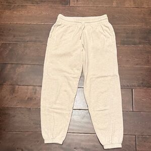 Womens Aerie Cream Tan Jogger Sweatpants XS